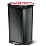 Glad Stainless Steel Step Trash Can, 20 Gal