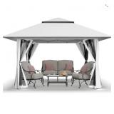 COMPLETE? Mesh sides?Crown gabzebo shade 13x13 whi