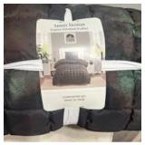 Sz Queen Seek Puffer Square Comforter Set : Target