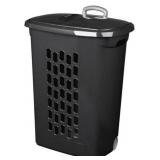 3 ea Sterilite Ultra Black Wheeled Hamper Black