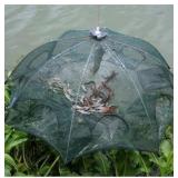 Damaged foldable nylon umbrella fishing trap