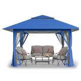 CROWN SHADES Blue 13x13 Pop Up Gazebo, Canopy Tent