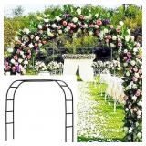Metal Garden Arbor 2 Sizes for Roses, Black