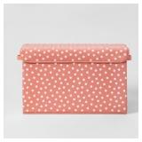 Pillowfort Large Rectangle Dot Bin Rose Pink