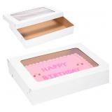 White Cake Boxes with Window (6 Pack)