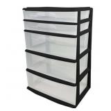 Cracked top and miss top drawer Homz 5-Drawer Plas
