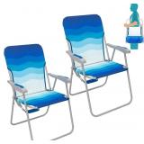 WEJOY Folding Beach Chair, 2-Pack