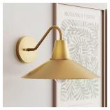 Zemi 14 in. 1-Light Brass Wall Sconce