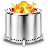 Kullavik 19" Outdoor Smokeless Fire Pit, Stainless