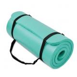 BalanceFrom Yoga Mat, 1-Inch Thick, Aqua Blue