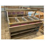 4 well hot food serving cart