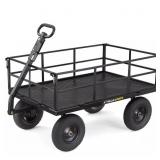 Gorilla Carts Steel Utility Cart, 9 cu ft