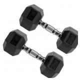 Signature Fitness Hex Dumbbells 25 lb Set
