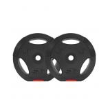 2ct Signature Fitness 20 lb Olympic Plate - Black