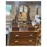 Antique Walnut Dresser w/ Mirror