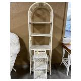 2ct White Wicker Shelves