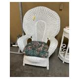 White Wicker Chairs w/Cushion