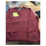 Eddie Bauer L 2 Button Henley