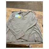 Mens L Eddie Bauer 3 Button Henley