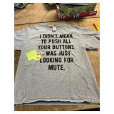 Size L Mute Button T Shirt