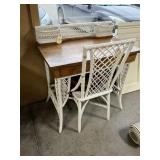 Wicker Desk + Chair