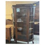 Antique Curved China Hutch