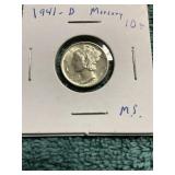 1941-D Mercury Dime M.S