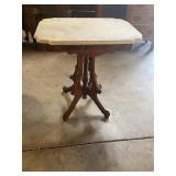 Antique Parlor Table W/ Marble Top