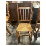 Vintage Rocking Chair w/ Woven Seat