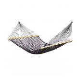80 in Cotton Rope Hammock Black