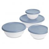 4ct Sterilite White Bowl Set 4 pk