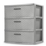 BLUE Sterilite 3-Drawer Weave Tower