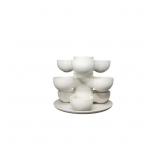 2ct HC Companies Pixie 8 in. Plastic Planter Cream