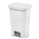 Sterilite StepOn 11.9 gal White Wastebasket missin