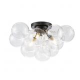 Orbis 18" W 3-Light Black Semi-Flush Mount