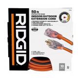 RIDGID 50 ft 10/3 Heavy Duty Extension Cord