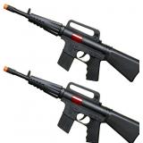 Army Rifle Gun Toy, Set of 2, 16-Inch, Black