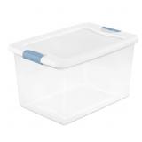 4 ct Sterilite 64 qt Clear/White Latch Storage Box