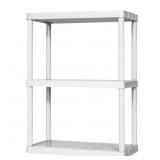 3-tier Resin Freestanding Storage Unit, White