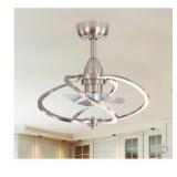 20-Inch Modern 3-Blade Ceiling Fan with LED Light