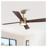 52 in. Indoor Gold Smart Ceiling Fan