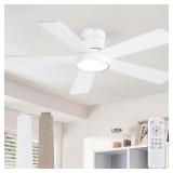 42 in. Smart Ceiling Fan, White
