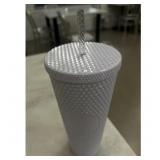 8ct Starbucks White Bling Cold Cup 24oz Studded