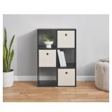 Mainstays 6-Cube Storage Organizer, Black