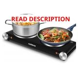 Cusimax 1800W Double Burner Hot Plate 7 Levels