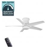 Mena 44 in. White LED Hugger Ceiling Fan