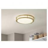 Flaxmere 14-in. Brushed Gold LED Flush Mount