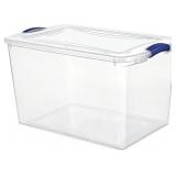 66QT Clear Storage Bin with Lid