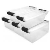 HOMZ Clear Bins w/Latching Lid (5 Pack)