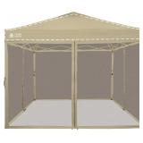 CROWN SHADES Gazebo Netting 10x10ft Khaki